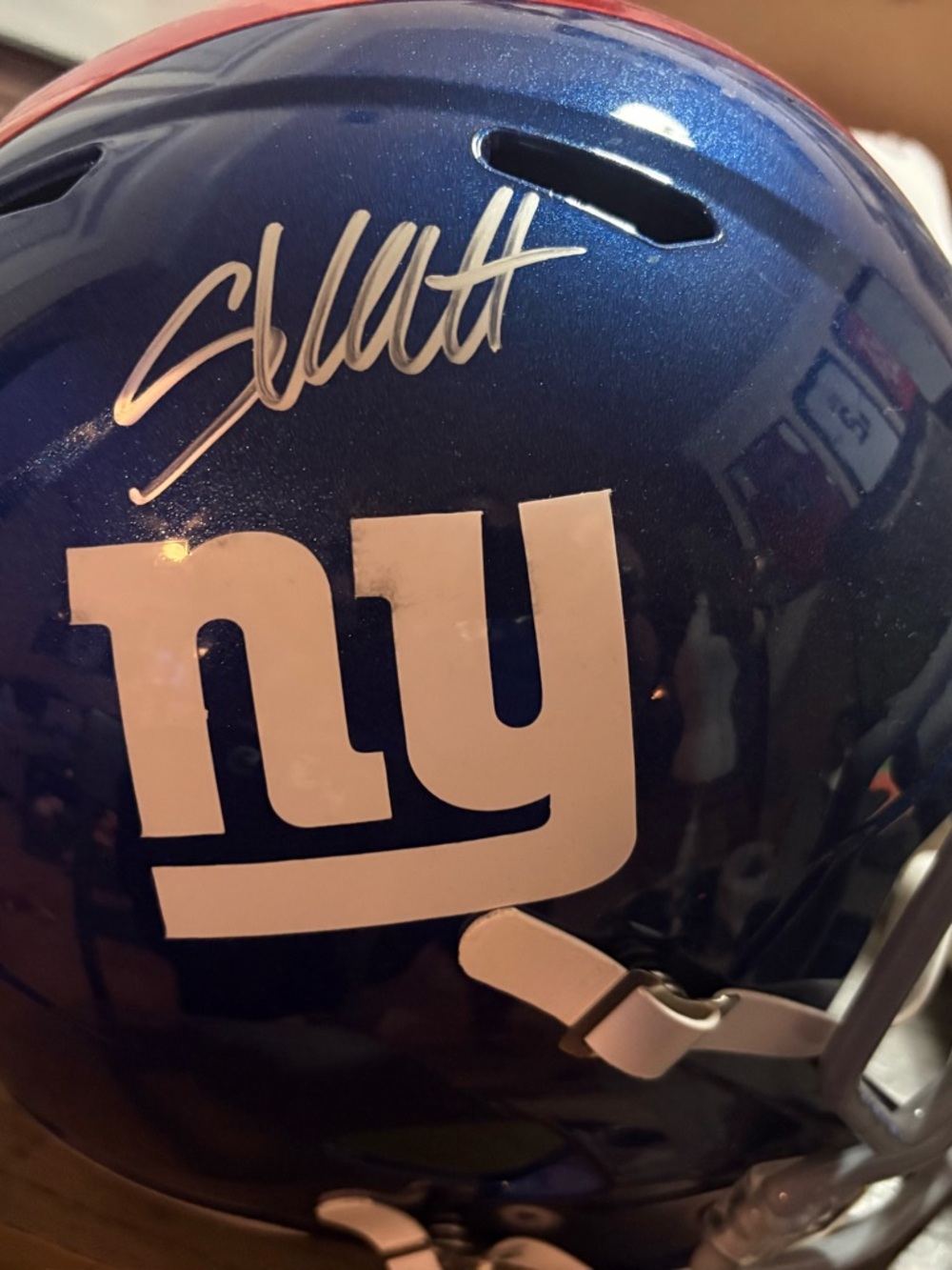 Cam Skattebo New York Giants Autographed Full-size Helmet